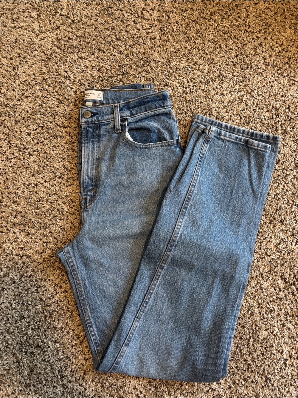 Abercrombie & Fitch 90s straight ultra high rise curve love size 6L